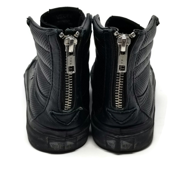 Vans SK8 Hi Slim Zip Perf Leather W7 M5.5 Black - Picture 5 of 9